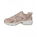 Playeras NEW BALANCE 530 Beige Animal Print