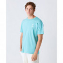 Camisetas Hombre Camiseta LA PAZ Dantas Green / Off White