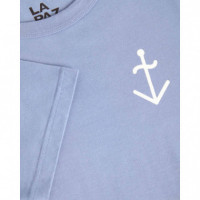 Camisetas Hombre Camiseta LA PAZ Dantas Indigo / Off White