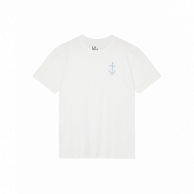 Camisetas Hombre Camiseta LA PAZ Dantas Off White / Wind Blue