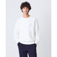 Jerséis y Sudaderas Sudadera LA PAZ Cunha Off White / Wind Blue