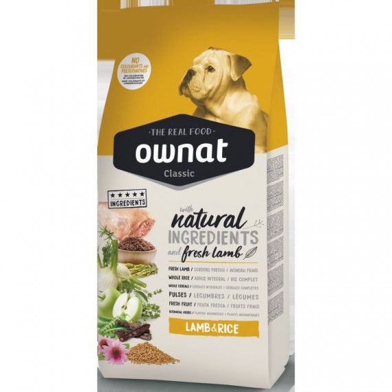 OWNAT perro adulto classic cordero y arroz 20 kg