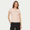 Guess Athleisure Camiseta Rosa V4BI16 KCIV1-G6O1