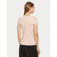 GUESS ATHLEISURE Camiseta Rosa V4BI16 KCIV1-G6O1