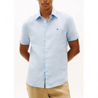 TOMMY HILFIGER - PIGMENT DYED LINEN RF SHIRT S/S - C1O - F|MW0MW41531/C1O