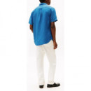 TOMMY HILFIGER - Pigment Dyed Linen Rf Shirt S/s - C4U - F|MW0MW41531/C4U