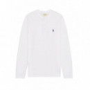Polo RALPH LAUREN - Slub Jersey Henley Shirt - White - 710790058002/WHITE