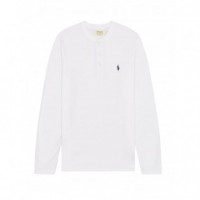 POLO RALPH LAUREN - slub jersey henley shirt - WHITE - 710790058002/WHITE