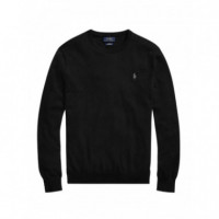POLO RALPH LAUREN - SLIM FIT COTTON SWEATER - POLO BLACK - 710684957008/POLO BLACK