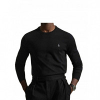 POLO RALPH LAUREN - SLIM FIT COTTON SWEATER - POLO BLACK - 710684957008/POLO BLACK