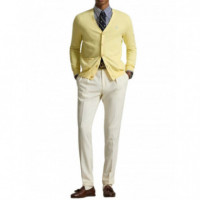 POLO RALPH LAUREN - COTTON V-NECK CARDIGAN - WICKET YELLOW - 710890562501/WICKET YELLOW