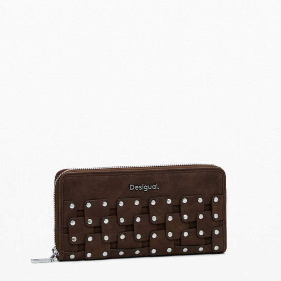 Desigual Monedero efecto piel tachuelas grande 25WAYP48-6009