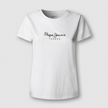 Pepe Jeans Camiseta b&aacute;sica de cuello redondo y manga corta PL5000122-800