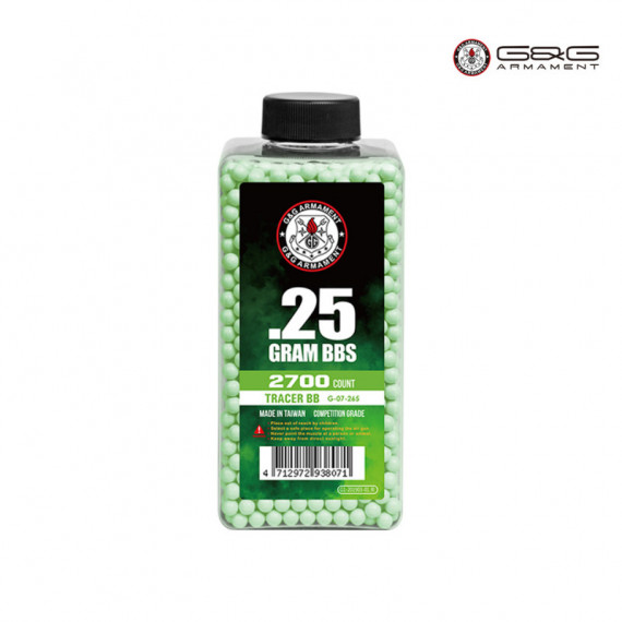 Bolas Trazadoras Verdes 0.25G 2700BB G&G