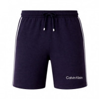 Shorts Deportivos de Felpa Francesa y Mezcla de Algodón  CALVIN KLEIN