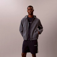 Shorts Deportivos de Felpa Francesa y Mezcla de Algodón  CALVIN KLEIN