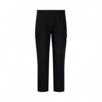 Pantalón Cargo Recto y Holgado de Mezcla de Lino  CALVIN KLEIN