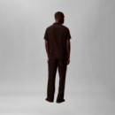 Pantalón cargo recto y holgado de mezcla de lino