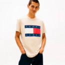 Camiseta con cuello redondo y logo