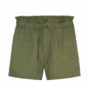 Shorts de cinco bolsillos en mezcla de lino