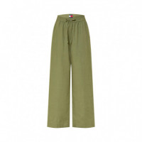 Pantalón Holgado con Cordón en Mezcla de Lino  TOMMY HILFIGER