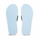 Chanclas con logos en bajo relieve