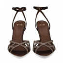 SANDALIA PALA ENREJADA STRASS BRONCE