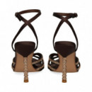 SANDALIA PALA ENREJADA STRASS BRONCE