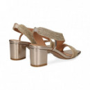 SANDALIA TIRA ANCHA EMPEINE STRASS ORO