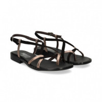 Esclava Entrelazada Bronce+ante Negro  PLUMERS