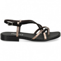 Esclava Entrelazada Bronce+ante Negro  PLUMERS