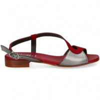Sandalia Onda Guinda Metal Acero  PLUMERS