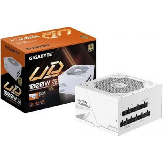 Fuente de Alimentación Gigabyte UD1000GM PG5 V2 Ice 1000W 80 PLUS Gold Modular ATX Blanca