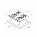 Placa de Gas TEKA Gbc 64000 Kbb Cristal Negro