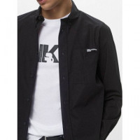 Klj Poplin Shirt Black  KARL LAGERFELD