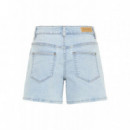 Pantalones cortos Shorts ICHI Twiggy Denim Light Blue Stonewashed