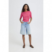 Bermudas ICHI Twiggy Light Blue