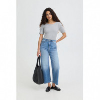Pantalones Mujer Jeans ICHI Twiggy Cropped Light Blue