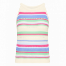 Camisas y tops Top ICHI Florise Very Berry Multi Stripe