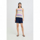 Camisas y tops Top ICHI Florise Very Berry Multi Stripe