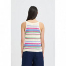 Camisas y tops Top ICHI Florise Very Berry Multi Stripe