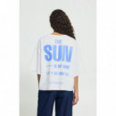 camisetas mujer Camiseta ICHI Nica Cloud Dancer