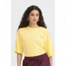 camisetas mujer Camiseta ICHI Nica Mellow Yellow