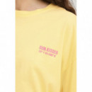 camisetas mujer Camiseta ICHI Nica Mellow Yellow