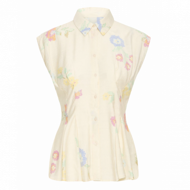 Blusas y Camisas Camisa ICHI Ginni Cross Stitch Flowers