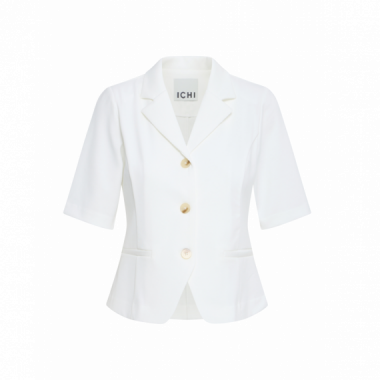 Chaquetas Mujer Blazer ICHI Kate Trend Manga Corta Cloud Dancer