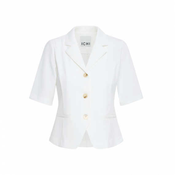 Chaquetas Mujer Blazer ICHI Kate Trend Manga Corta Cloud Dancer