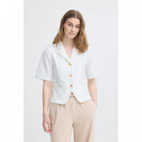 Chaquetas Mujer Blazer ICHI Kate Trend Manga Corta Cloud Dancer