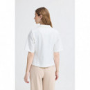 Chaquetas Mujer Blazer ICHI Kate Trend Manga Corta Cloud Dancer