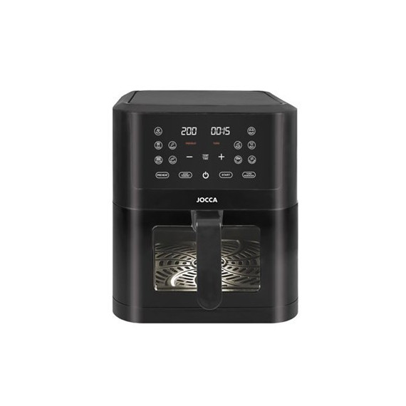 JOCCA 2307N FREIDORA DE AIRE DIGITAL 8 LITROS NEGRA CON VENTANA